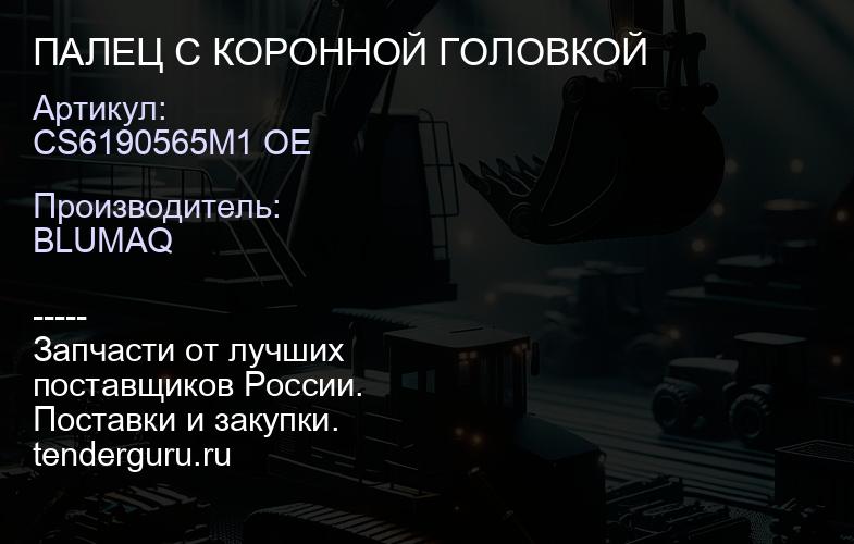 CS6190565M1 OE ПАЛЕЦ С КОРОННОЙ ГОЛОВКОЙ | купить запчасти